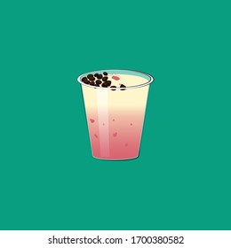 Simple illustration of bubble tea vector, Drink Illustration