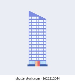 simple illustration of building, flat design