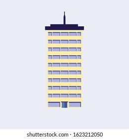 simple illustration of building, flat design