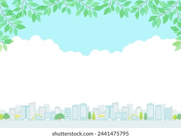 simple illustration of building scenery