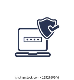 Simple Illustration of Business Data Protection Icon