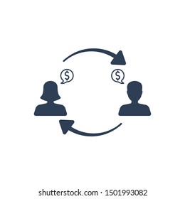 Simple Illustration Of Business Deal Making Icon