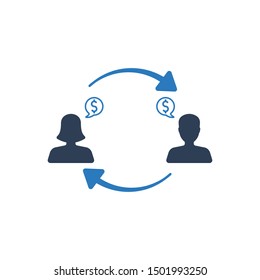 Simple Illustration Of Business Deal Making Icon