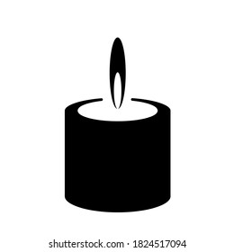 Simple illustration of candle icon Concept for Halloween day