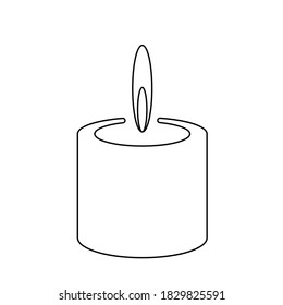 Simple illustration of candle icon Concept for Halloween day