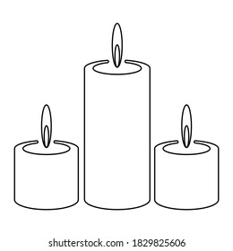 Simple illustration of candle icon Concept for Halloween day