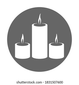 Simple illustration of candle icon Concept for Halloween day