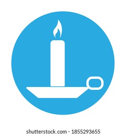 Simple illustration of candle icon Concept for Christmas holiday