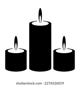 Simple illustration of candle icon Concept for Halloween day