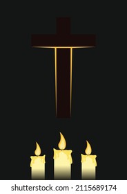 simple illustration for candlemas feast or hromnice 