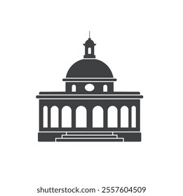 simple illustration of capitol dome, vector art.