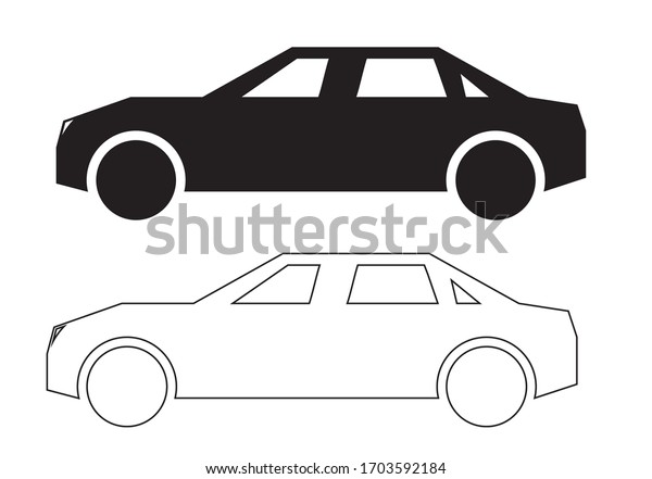 Simple Illustration Car Filled Car Car Stock Vector Royalty Free