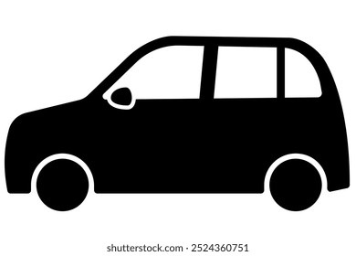 Una ilustración simple de un icono de coche.