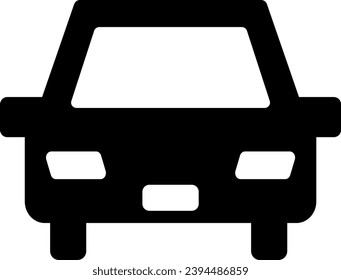 A simple illustration of a car seen from the front