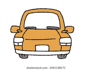 Simple illustration of a car seen from the front