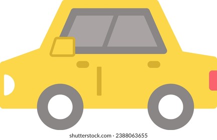 Una simple ilustración de un auto visto de lado