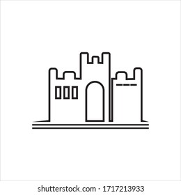 simple illustration castle, Palace icon an editable logo design 