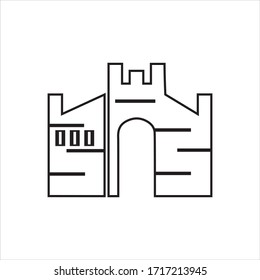 simple illustration castle, Palace icon an editable logo design 