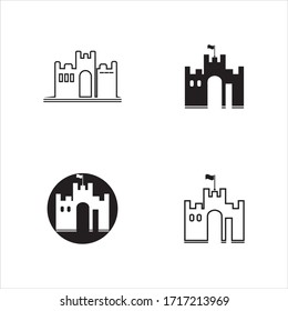 simple illustration castle, Palace icon an editable logo design.