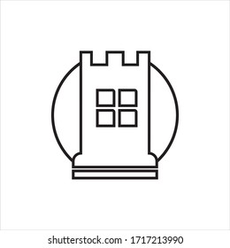 simple illustration castle, Palace icon an editable logo design.