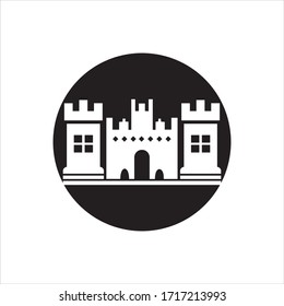 simple illustration castle, Palace icon an editable logo design.