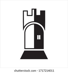simple illustration castle, Palace icon an editable logo design.