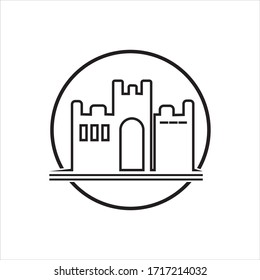simple illustration castle, Palace icon an editable logo design.