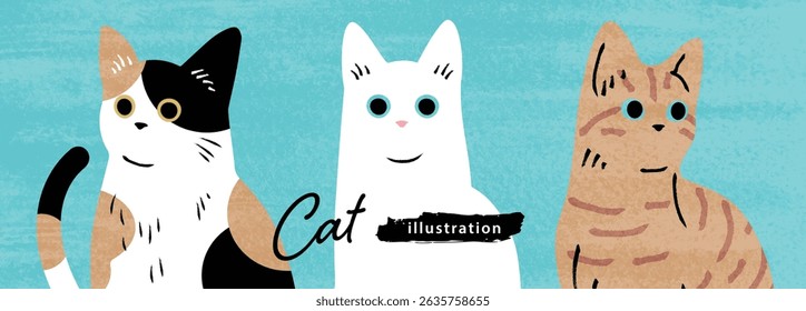 A simple illustration of a cat in watercolor