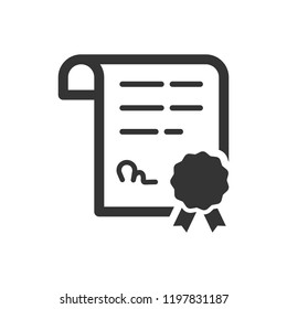 Simple illustration of a certificate icon