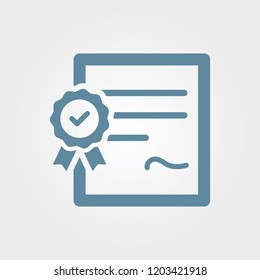 Simple Illustration Of A Certificate Icon