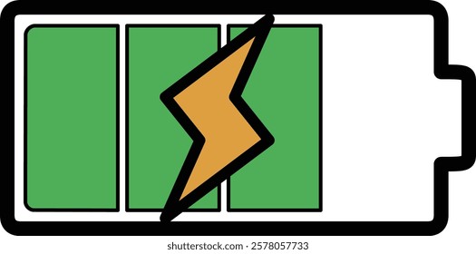 A simple illustration of a charging symbol