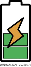 A simple illustration of a charging symbol