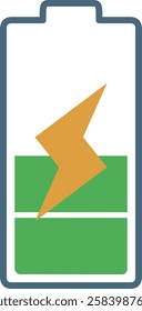 A simple illustration of a charging symbol