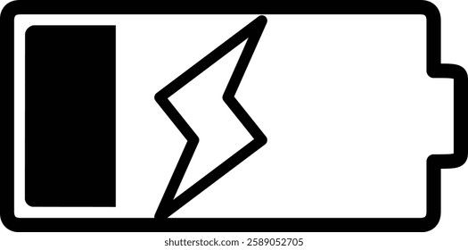 A simple illustration of a charging symbol