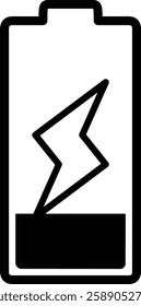 A simple illustration of a charging symbol