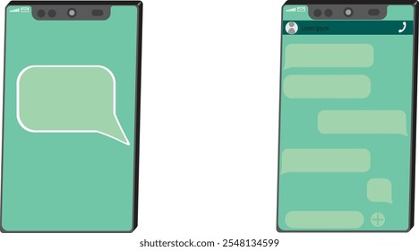 simple illustration of a chatting application