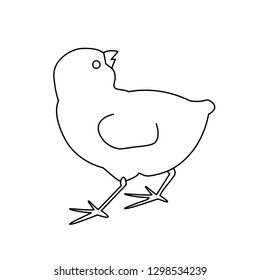 simple illustration of chick vector icon for web