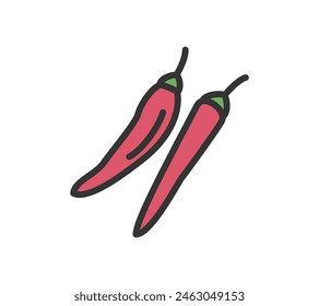 Simple Illustration of a Chili Pepper