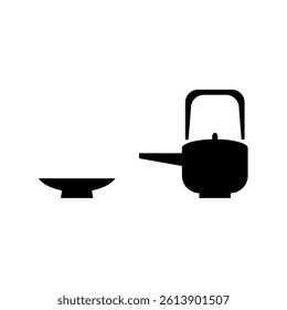 Simple illustration of choshi and sake cup