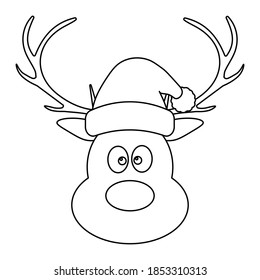 Simple illustration of Christmas deer Concept for Christmas holiday