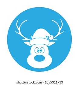 Simple illustration of Christmas deer Concept for Christmas holiday