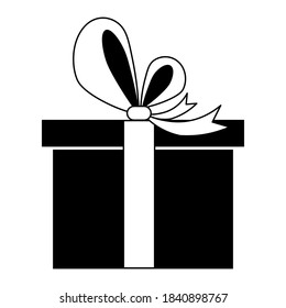 Simple illustration of Christmas gift box for Christmas holiday