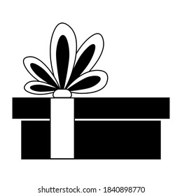 Simple illustration of Christmas gift box for Christmas holiday
