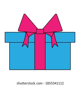 Simple illustration of Christmas gift box for Christmas holiday