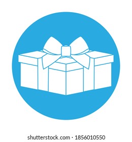 Simple illustration of Christmas gift box for Christmas holiday