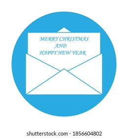 Simple illustration of Christmas letter Concept for Christmas holiday
