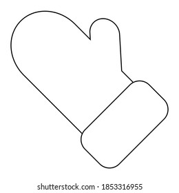 Simple illustration of Christmas mitten Concept for Christmas holiday