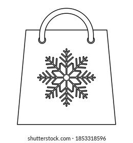 Simple illustration of Christmas package or gift for Christmas holiday