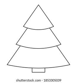 Simple illustration of Christmas tree Concept for Christmas holiday