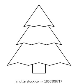 Simple illustration of Christmas tree Concept for Christmas holiday